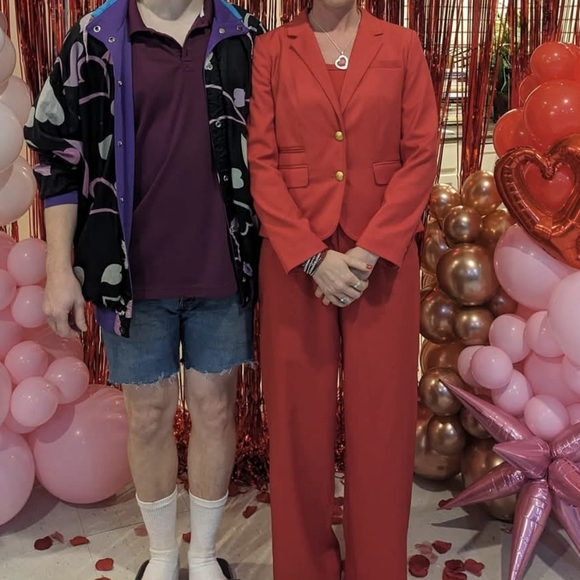 Red wide leg trouser pants - Picture 10 of 10